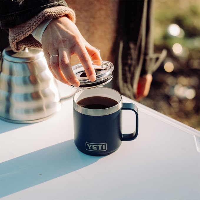YETI Rambler 10 oz Ceramic Lined Stackable Mug, Vacuum Insulated, Stainless Steel with MagSlider Lid, Tropical Pink - Image 6