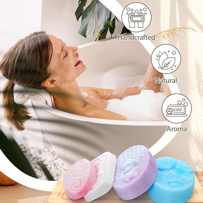 WhizToys Soap Making Kit Supplies, Crafts Kits for Adults and Kids, DIY Beginners Kit Containing Silicone Mold, Soap Cutter and Shea Butter Base, Fragrances and Gifts Cards