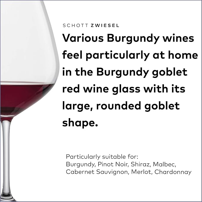 SCHOTT ZWIESEL Forté Burgundy Goblet (Set of 6), Burgundy Glasses for Red Wine, Dishwasher-Safe Tritan Crystal Glasses, Made in Germany (25 Ounce) - Image 3