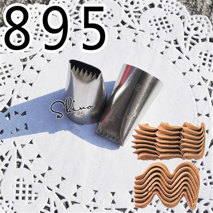FantasyDay 3-piece Stainless Steel Piping Tips Piping Nozzles Cake Cookies Cupcake Icing Decorating Supplies Decorating Kits Frosting Icing Tips Baking Set Tools (Pattern Chart) #1