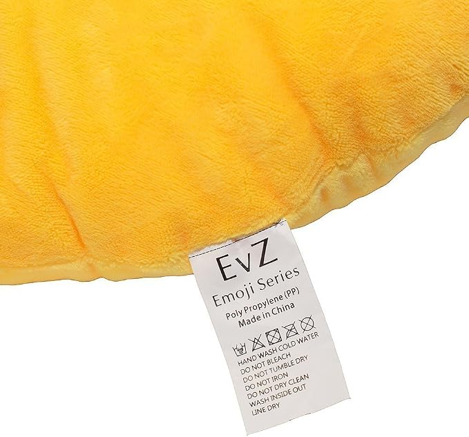 EvZ Official Certified Sunglasses Plush Pillow - 32cm Large Soft Cool Face Emoticon Cushion - Funny Stylish Decorative Stuffed Toy for Gaming Room, Car Decor & Summer Gift (Yellow) - Image 2