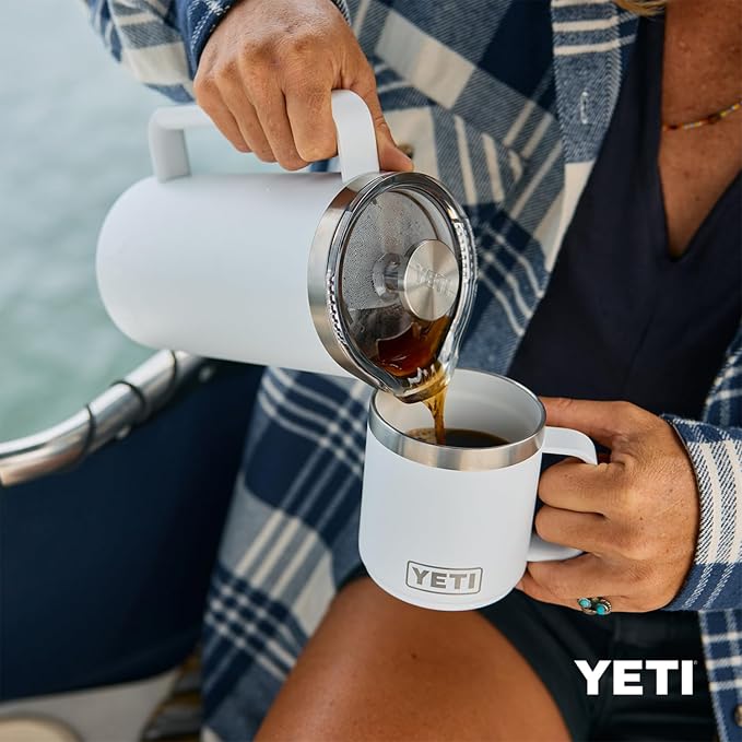 YETI Rambler 10 oz Ceramic Lined Stackable Mug, Vacuum Insulated, Stainless Steel with MagSlider Lid, Rescue Red - Image 6