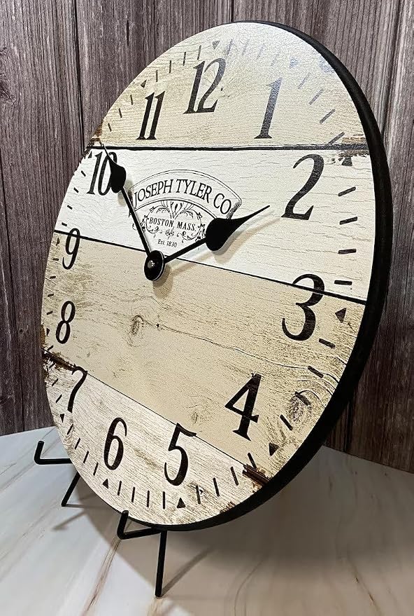 The Big Clock Store Vintage Barnwood Wall Clock | Handcrafted in USA | Silent Non-Ticking Mechanism | Beautiful Color | Rustic Decor for Living Room | Battery Operated (18-Inch) - Image 3