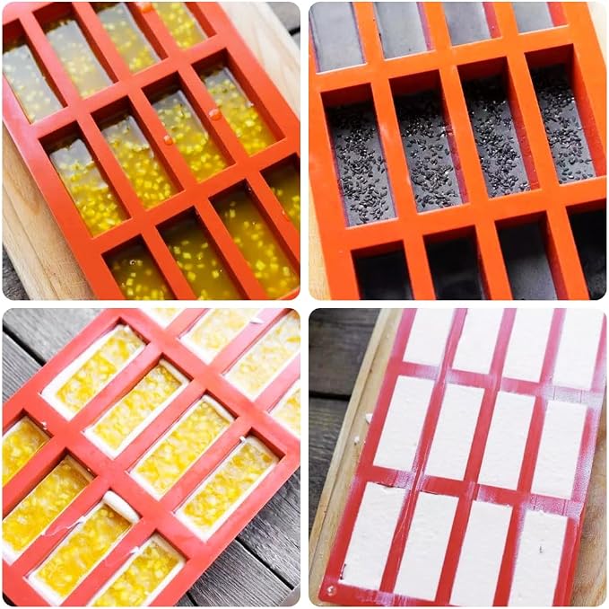 ionEgg 12 Cavity Rectangle Granola Bar Silicone Mold, Butter Stick Mold, Pack of 3 - Image 5