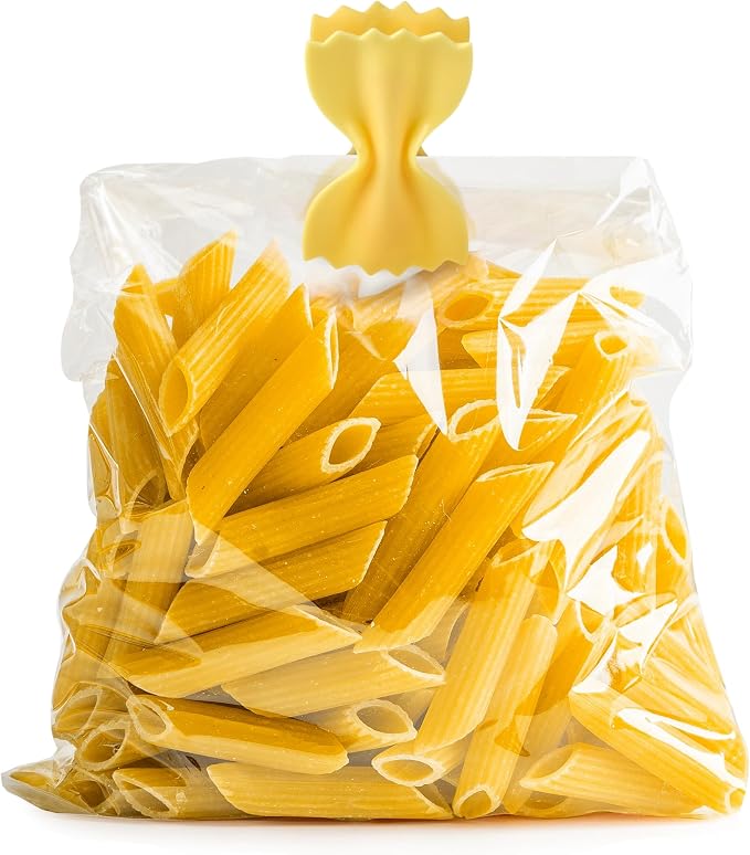 Genuine Fred SNACKARONI Pasta Bag Clips, Set of 4, Two Styles Farfalle and Rigatoni, Squeeze and Lock Bread Bag Clip, Spring-Loaded Clips, Fun Food Storage and Kitchen Accessories - Image 5