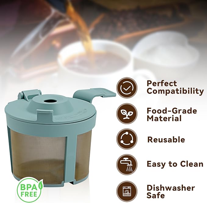 Coffee Basket Coffee Filter Accessories for Ninja PB051 & PB041, Green, 2pack