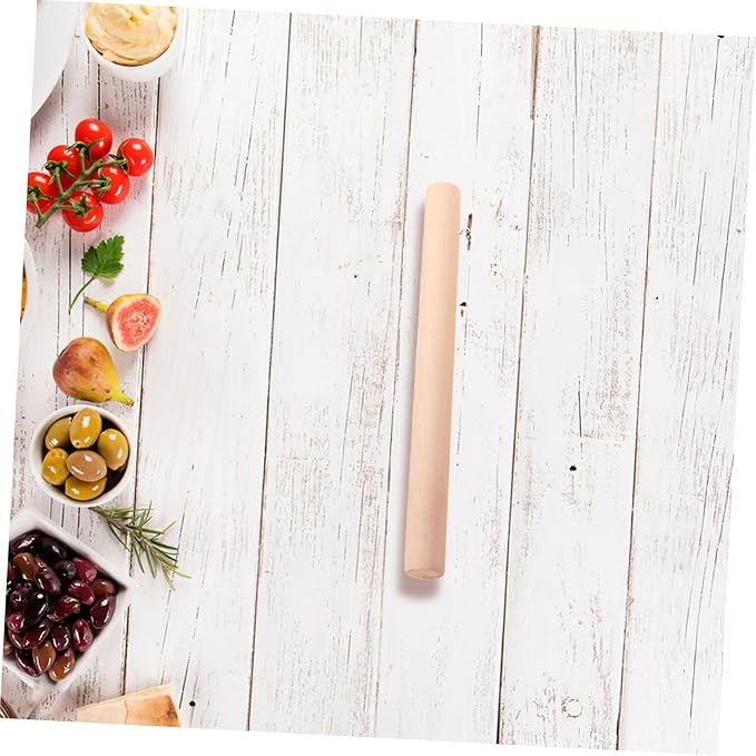 Uonlytech 10pcs Wood Rolling Pin for Baking and Dumpling Making, Smooth Non-burr Surface Wooden Dough Roller, Sturdy Khaki Baking Tool for Families and Pasta Preparation - Image 6