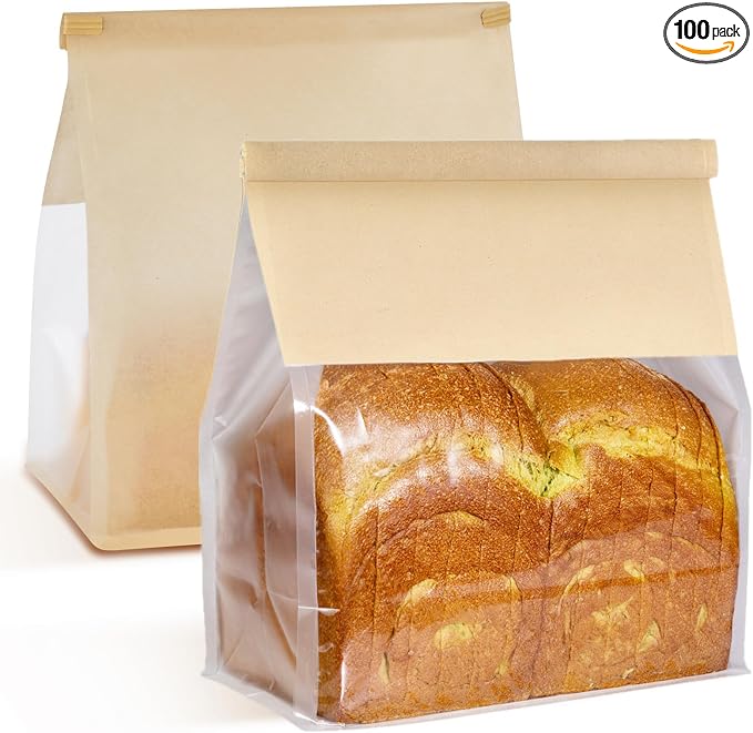 Ocmoiy Large Bread Bags for Homemade Breads, 8.7 x 4.3 x 11 Inches, 100 Pack by Ocmoiy
