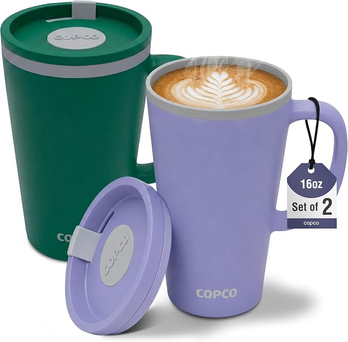Copco Cone Desk Mug 16 Oz - Light Purple, Set of 2 by Copco