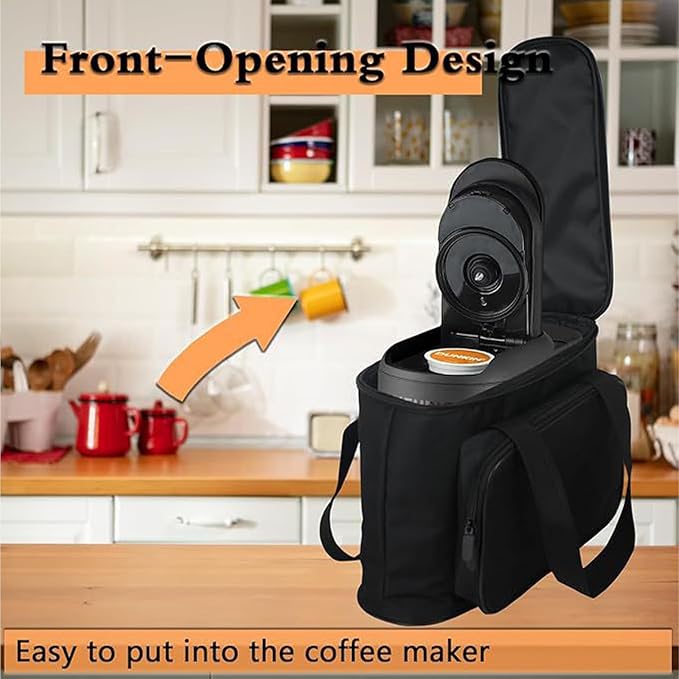 And Shockproof Portable Cover for Single Serve Coffee Machines Featuring Thick Cushioning and Sturdy Structure Accessory Storage - Image 2