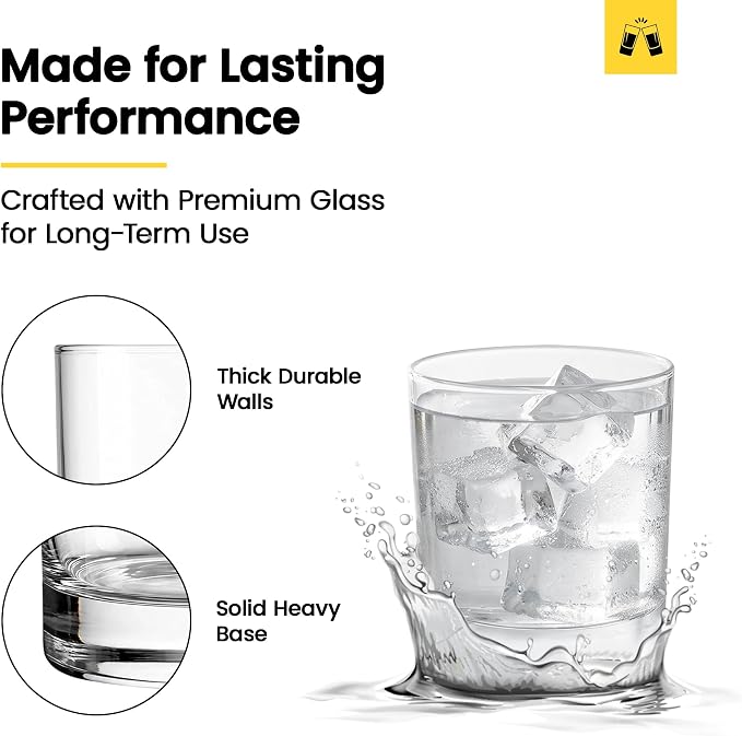 LEMONSODA Premium Highball 12oz/15oz Glass Sets - Elegant Tom Collins Glasses - Tall Water Drinking Glasses - Bar Glassware for Mojito, Whiskey, Cocktail (10oz, Set of 24) - Image 7