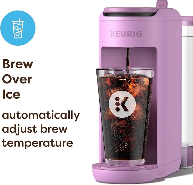 Keurig K-Mini Mate Plus Single-Serve K-Cup Pod Coffee Maker, Compact, 3 Cup Sizes, Brew Over Ice and Strong Button Features, 50 oz Removable Reservoir, Wild Orchid - Image 3