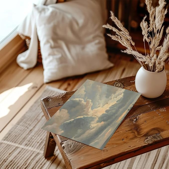 XOCUUI Unframed Canvas Wall Art Vintage Decor, Home Decor Classical Oil Painting Cloud Study Canvas Prints Wall Decorations Bathroom Decor Wall Art, 8"x10" - Image 5