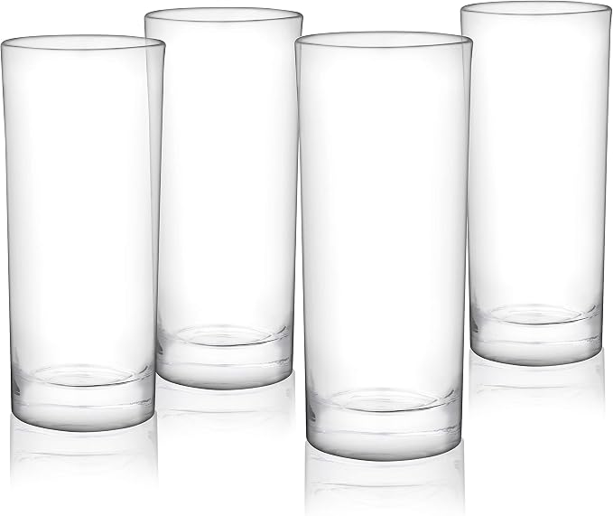 True Highball Glasses, Tall Glass Tumbler for Cocktails, Mojito Iced Tea Juices, Soda Water Drinking Cups, Kitchen Glassware, Home Bar, 11 oz Set of 4 - Image 9