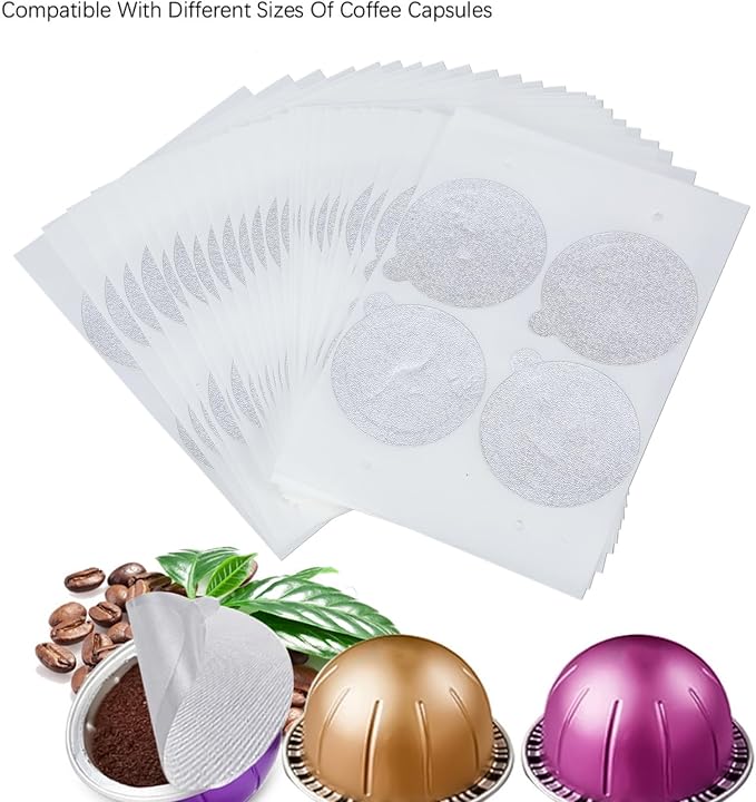 Of 100 Coffee Pods Sealing Covers Coffee Pods Foil Lid 45mm Stickers for Home and Commercial Use Home Brewing Supplies - Image 9
