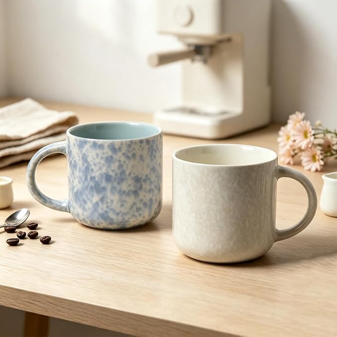 MONITO 12 OZ Coffee Mugs Set of 4, Modern Ceramic Coffee Mugs Set with handle for Tea/Latte/Cappuccino/Milk/Cocoa - Image 6