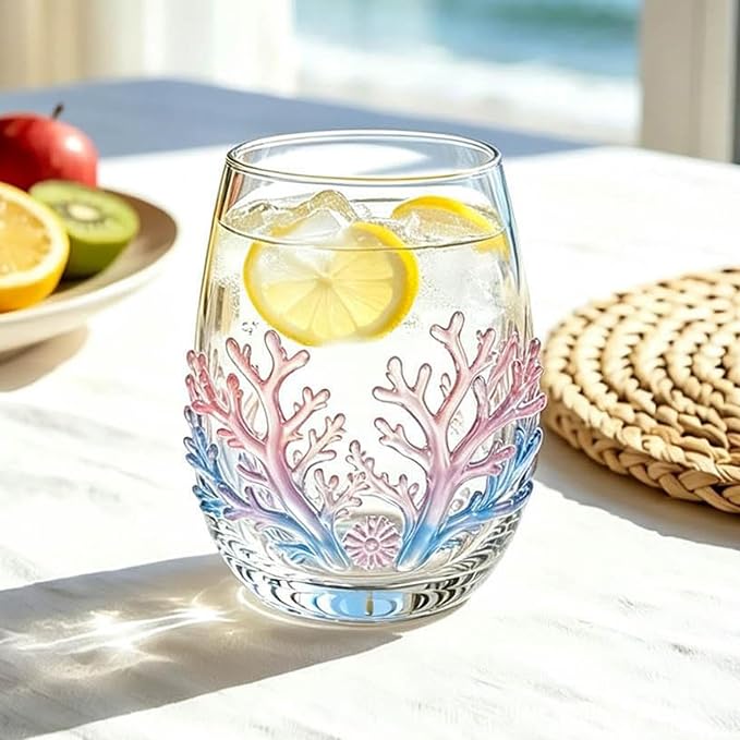 Icon Drinking Glasses 100ml – Handcrafted Stemless Wine Glassware | | Mini Decorative Juice & Cocktail Tumbler For Home Kitchen, Bar & Picnic; Cute Stemless Glass Set For Parties & Holidays - Image 9