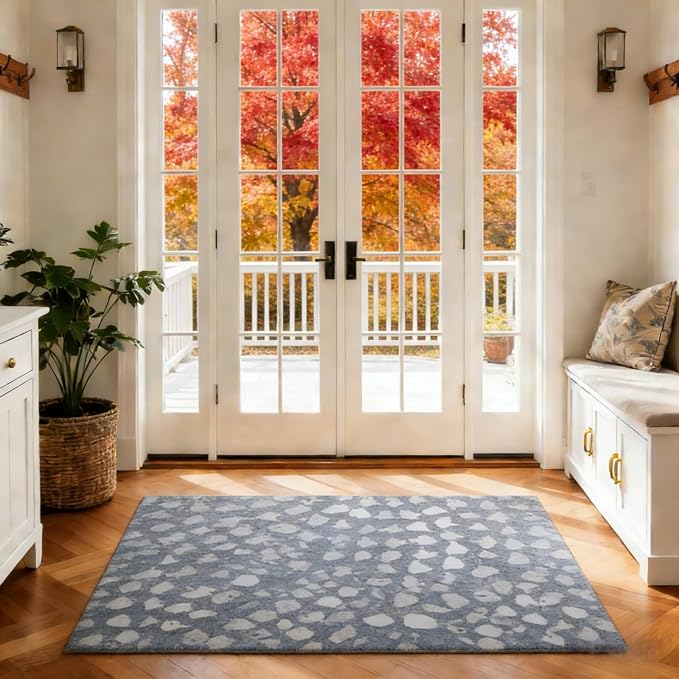 2x3 Washable Doormat, Non-Slip Rug for Front Door, Bathroom & Kitchen - Low Pile Indoor/Outdoor Mat with Rubber Backing, Modern House Design - Image 4