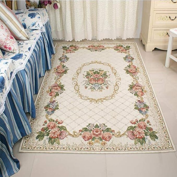 Luxury Soft Rustic Floral Doormat Washable Elegant Non Slip Accent Floor Rugs for Bedroom Bathroom Kitchen, 2' x 3', Rural Flower - Image 7
