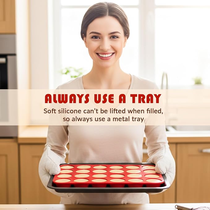 HKNMTT 2Pcs Mini Silicone Muffin Pans for Baking 24Cups Egg Bites Molds | Food-Grade, Non-Stick, BPA-Free, Oven Safe, Small Cupcake Pans, Muffin Tin - Image 7