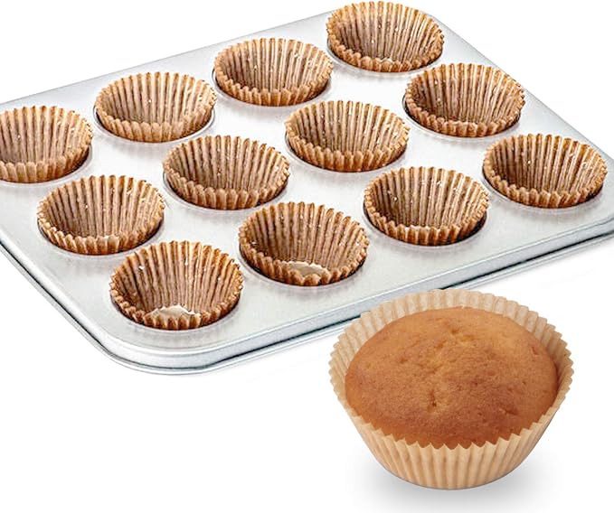 Caperci Standard Natural Cupcake Liners 500 Count, No Smell, Grease-Proof Paper Muffin Liners, Food-grade Baking Cups for Cupcakes, Muffins, Nuts - Image 4