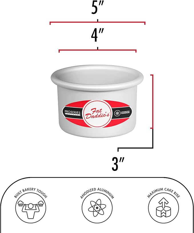 Fat Daddio's PCC-43 Anodized Aluminum Round Cheesecake Pan, 4 x 3 Inch - Image 2