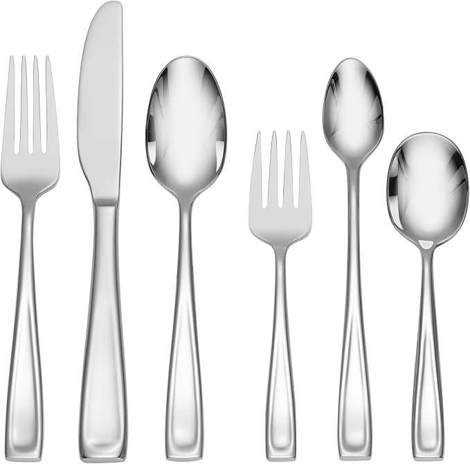 Oneida Baby/Child Moda 6 Pc. Progress Set | 18/10 stainless steel, mirror finish | includes feeding spoon, baby spoon, and fork | dishwasher safe by Oneida
