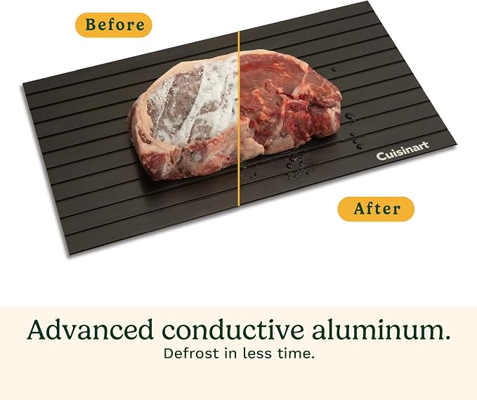 Cuisinart Defrosting Tray for Frozen Meat, Advanced Conductive Aluminum | CDT-010P, meat defroster plate rapidly thaws meat and preserves flavors with a non-stick, easy-to-clean surface - Image 3