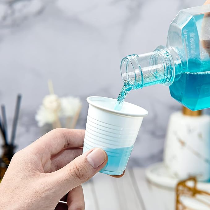 Lilymicky 500 Pack 3 oz Disposable Plastic Cups, 3 Ounce Plastic Bathroom Cups, Small Jelly Party Shot for Tasting, Drinking and Party