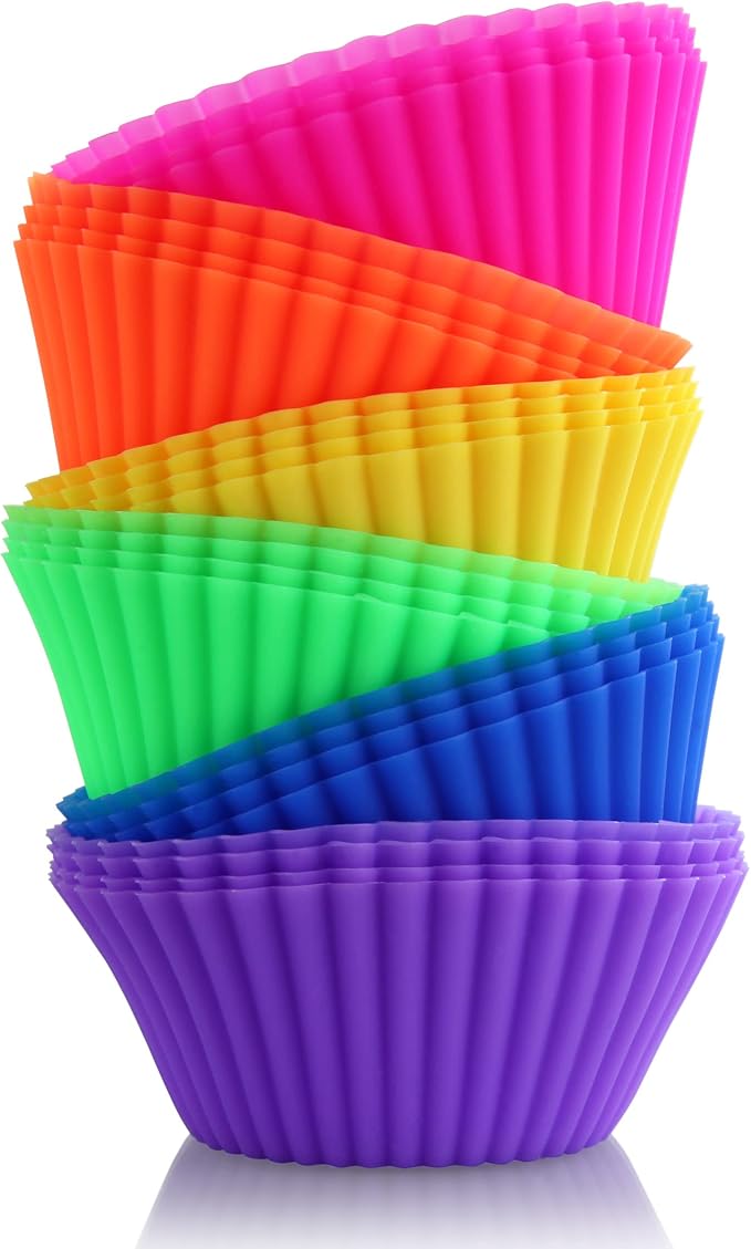 New Star Foodservice 44270 Reusable Silicone Baking Cups and Cupcake Liners, Set of 24 by NewStarFoodservice