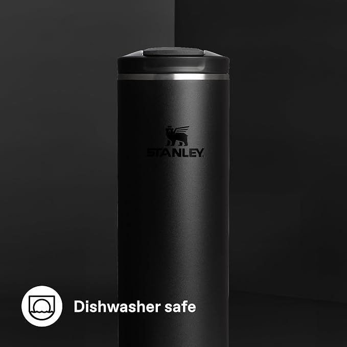 STANLEY 1913 Transit Flip Top Mug 0.6L - Black | Keeps 6 Hours Hot - 12 Hours Cold - Leakproof - Dishwasher Safe - Car Cup Holder Compatible - Image 6