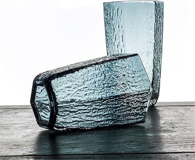 Glass Tumblers Drinking Glasses, hammered Lead-free crystal glass Cup Kitchen Glassware(Small) - Image 4