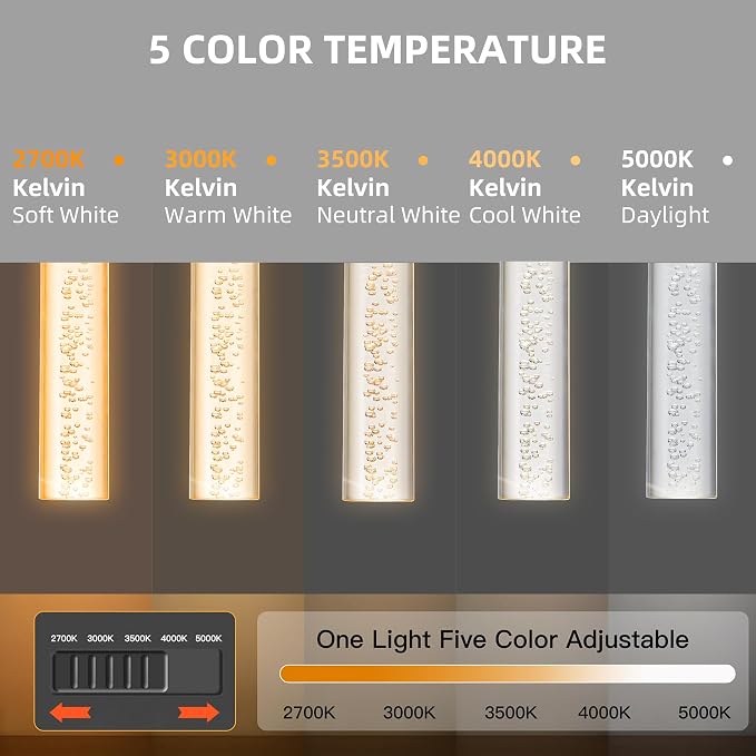 Modern LED Pendant Lights Kitchen Island Lighting,Dimmable 5CCT/2700K/3000K/3500K/4000K/5000K,Hanging Island Lights Kitchen Ceiling Lighting Fixtures,for Kitchen Dining Room (3 Pack) - Image 3