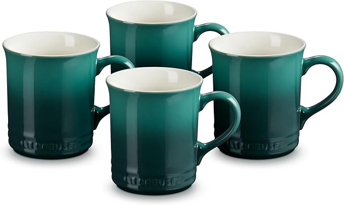 Le Creuset Stoneware Vancouver Mug, Set of 4, 14 oz. each, Artichaut by Unknown