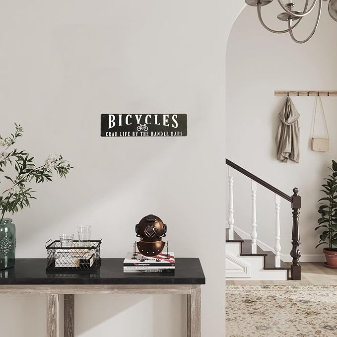 Bicycle Sign Vintage Metal Sign Retro Store Decoration 4×16 Inches Gifts For Dad’S Garage Gifts For Father’S Day - Image 5