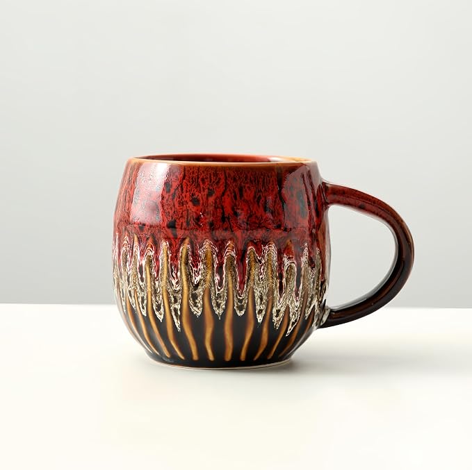 Large Ceramic Coffee Mug - 20oz Big Tea Cup, Red | Large Tea Mug, Microwave Safe, Dishwasher Safe - Image 4