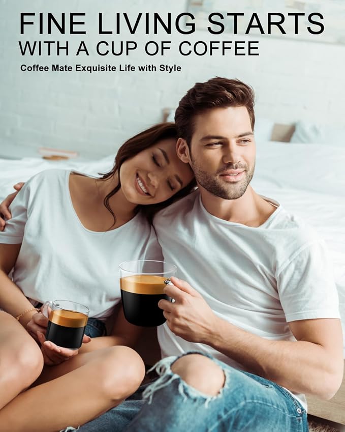 LUXU Glass Coffee Mugs, 24 oz Ice coffee cups,Large Beer Mugs Set of 2 | Everyday Drinkware,Water Glass,Glass Drink Tumblers,Bar Glassware,Borosilicate Glass Mugs with Handle for Hot/Cold Beverages - Image 6