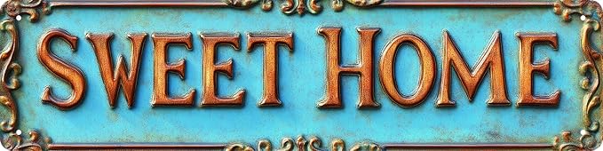 Bar Sign Bar Gifts Vintage Metal Wall Decor Sign"SWEET HOME" Street Sign Funny Man Cave Decor Accessories for Home, Bar, Bathroom, Bedroom Unique Retro Tin Signs for Outdoor 4 X 16 inches by Unknown