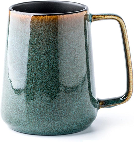 Large Ceramics Coffee Mugs,24 oz,Large Handle Design,Extra Large Tea and Coffee Cup for Office and Home，Microwave and Dishwasher Safe(Color:24 oz green) by Ceraozmus