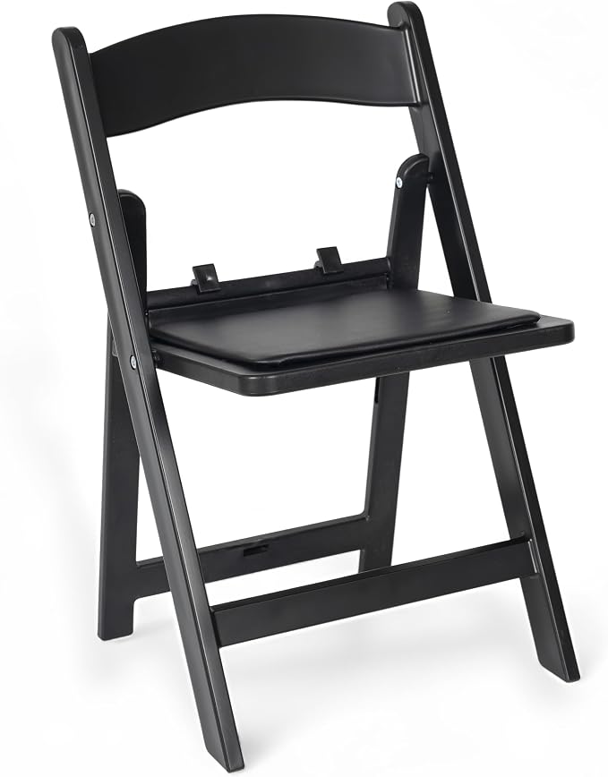 Flash Furniture Hercules Kids Resin Folding Chair, Black | Vinyl Padded Seat, Lightweight, Indoor/Outdoor, HERCULES Series by FlashFurniture