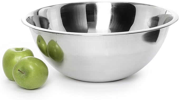 YBM HOME Pack of 1 Stainless Steel Mixing Bowl - Premium Polished Mirror Nesting Metal Bowl for Cooking and Serving, Stackable for Convenient Storage (5 Quart)