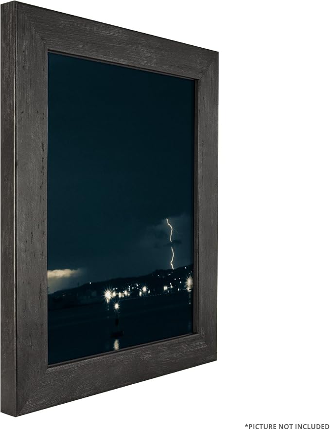 Craig Frames Bauhaus, Modern Black Pine Picture Frame, 12 by 18-Inch - Image 3