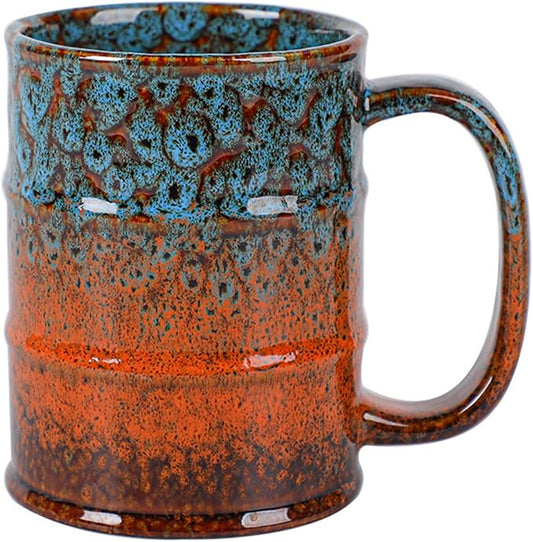 Coffee Mug,20 Oz Coffee Cups Ceramic Tea Cup Large Coffee Mug for Office and Home - Dishwasher and Microwave Safe Novelty Coffee Mug(1,Blue and Brown) by LGQ