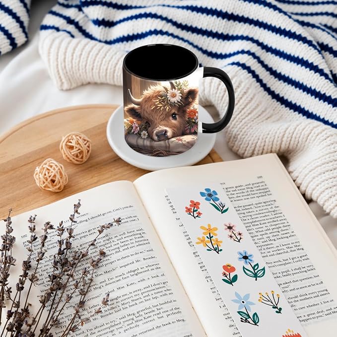 Highland Cow Gifts for Woman, Highland Cow Coffee Mug, Cow Iced Coffee Cup, Western Cows Gifts, Cow Gifts Set for Women Cow Lovers, Cows Drinking cup,11oz Mug - Image 3