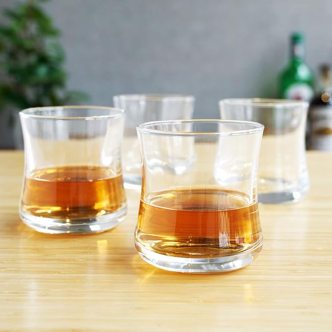 True Bourbon Glass, Whiskey Glasses, Clear Tumbler for Old Fashioned, Scotch, Vodka, Tequila, Brandy, Rum, Gin, Home Bar Glassware, 10 oz Set of 4 - Image 4