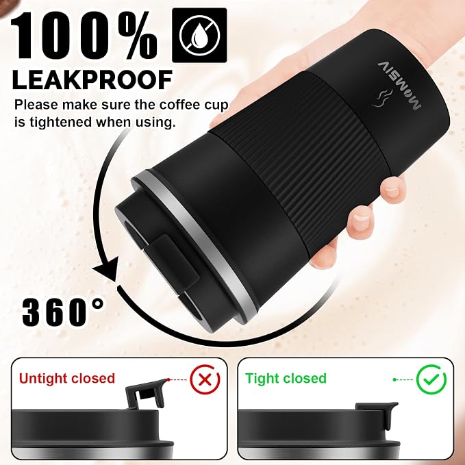MOMSIV 17oz Travel Coffee Mug, Insulated Coffee Cup with Leakproof Lid | 6-Hour Heat Retention, 360°Leak proof, Vacuum Stainless Steel Double Walled, BPA-free, Reusable And To Go Coffee Mug - Image 4