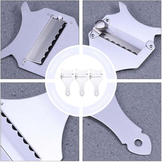 ARTIBETTER Truffle Slicer and Cheese Scraper for Precise Food Preparation for Slicing Chocolate and Radish Stainless Steel 3pcs Kitchen Tool Versatile Kitchen Gadget - Image 3