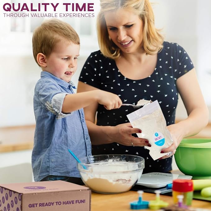 BAKETIVITY Kids Baking DIY Activity Kit - Bake Delicious Cinnamon Buns with Pre-Measured Ingredients – Best Gift Idea for Boys and Girls Ages 6-12