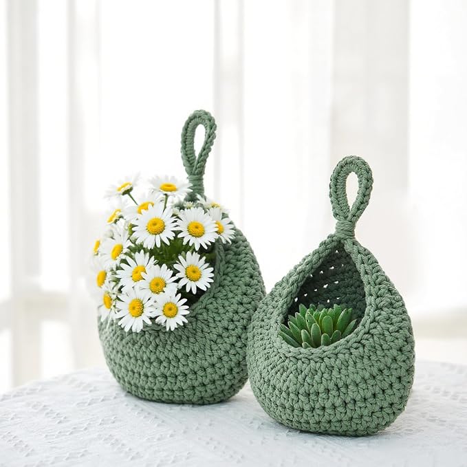 Honeydak Boho Decor Hanging Wall Baskets for Kitchen 3 Pack Teardrop Baskets with Hooks Storage Fruit Onion Vegetable Potato for Home - Image 5