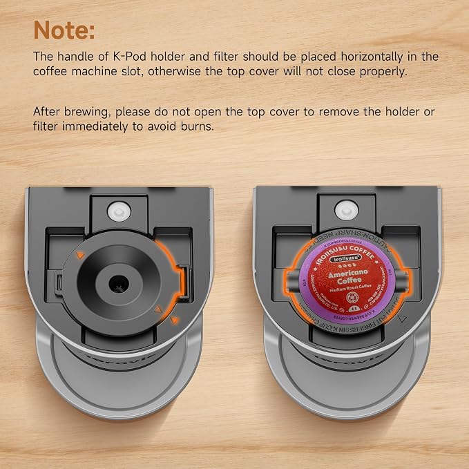 Small Single Serve Coffee Maker, One Cup Coffee Machine for K-Cup & Grounds | Portable Pod Coffee Maker, Fast Brew, 6 to 12 oz. Brew Sizes, One Button Design, Easy for Elder to Use, Space Saving, Black - Image 8